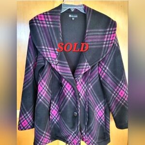 VALERIE BERTINELLI Black & Purple Jacket